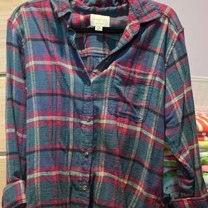 American Eagle Boyfriend Fit Flannel Size Small